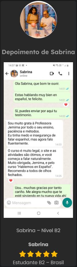 Depoimento Sabrina